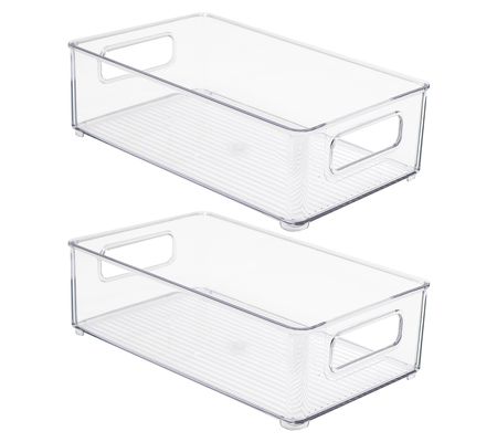 Sorbus 2 Pack Medium Plastic Storage Bins