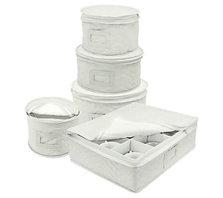 Sorbus 5 Piece Dinnerware Storage Set