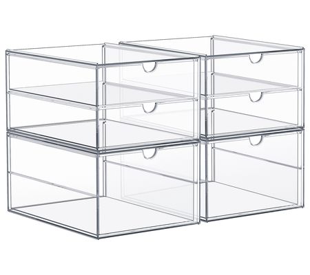 Sorbus 6-Drawer Clear Stackable Makeup Organize r