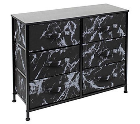 Sorbus 6-Drawer Storage Cube Dresser - Marble