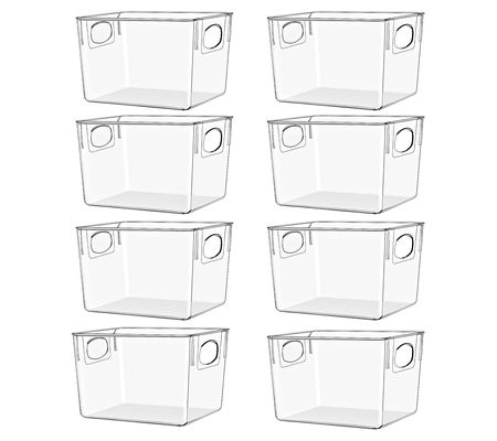 Sorbus 8 Pack Small Plastic Storage Bins