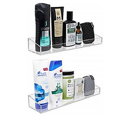 Sorbus Acrylic Floating Wall Shelves, 2-Pack