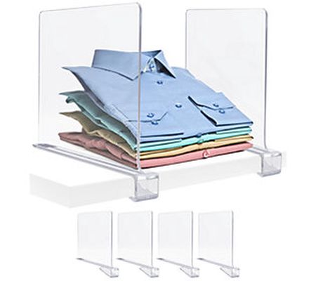 Sorbus Acrylic Shelf Dividers - 4 Set