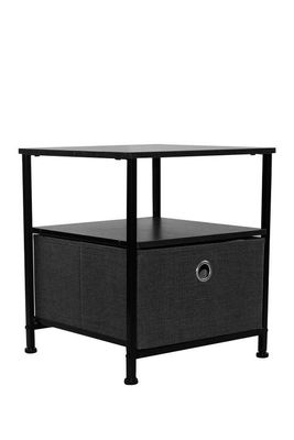 SORBUS Black 1 Drawer Table Dresser