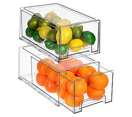 Sorbus Clear Large Stackable Pull Out Drawers