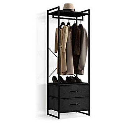 Sorbus Clothing Rack with 2 Drawers