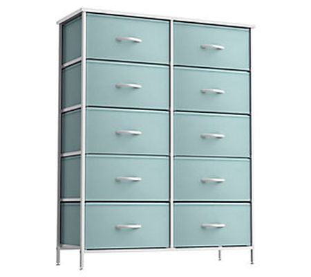 Sorbus Dresser with 10 Drawers - Pastel Colors
