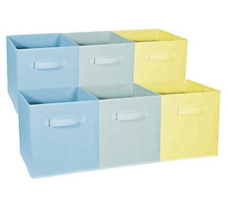 Sorbus Home Storage Bundle - Pastel Bins - 6-Pack