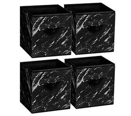 Sorbus Marble Foldable Storage Cube Bins