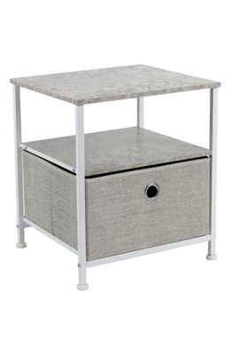SORBUS Nightstand 1-Drawer Shelf Storage - Gray in Grey
