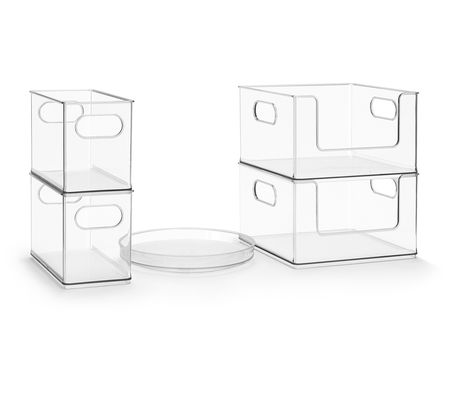 Sorbus Set of 5 Plastic Organizers