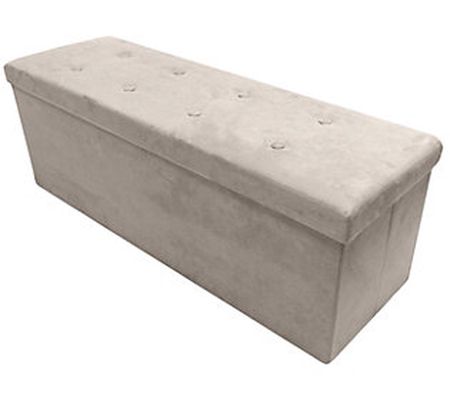 Sorbus Storage Bench Chest Ottoman w/Cover - Fa ux Suede Large