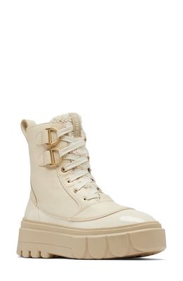 SOREL Caribou X Waterproof Lace-Up Boot in Bleached Ceramic/Oatmeal