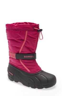 SOREL Flurry Weather Resistant Snow Boot in Deep Blush/Tropic Pink