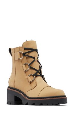 SOREL Joan Now Lace-Up Boot in Caribou Buff/Black