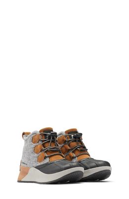 SOREL Kids' Out 'N About Classic Waterproof Boot in Camel Brown Black