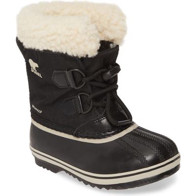 SOREL Kids' Yoot Pac Waterproof Snow Boot in Black Multi 