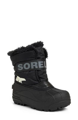 SOREL Snow Commander Insulated Waterproof Boot in Black/Charcoal