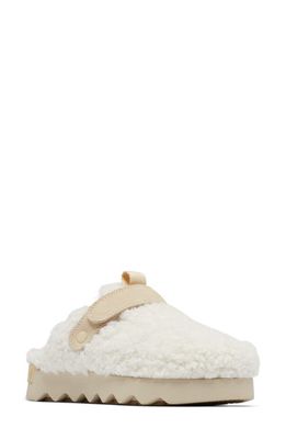 SOREL Viibe Faux Shearling Clog in Natural/Bleached Ceramic