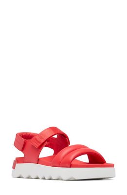 SOREL Viibe Slingback Sandal in Red Glo/White