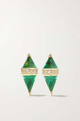 Sorellina - Pietra 18-karat Gold, Quartz And Diamond Earrings - one size