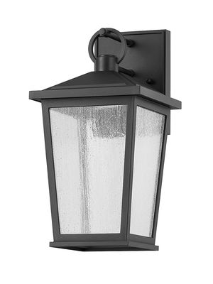 Soren Single-Light Exterior Wall Sconce - Textured Black - Size 26.5''