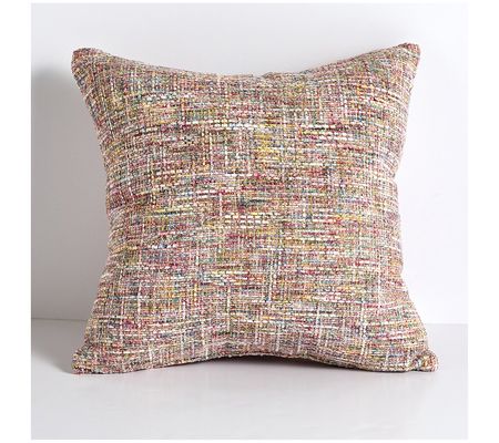 Sorra Home Multi Textured Indoor Square Pillow Single