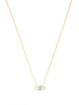 SORU Carlotta turquoise eye-pendant necklace - Gold