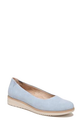 SOUL NATURALIZER Idea Ballet Wedge Slip-On Flat - Wide Width Available in Powder Blue Synthetic