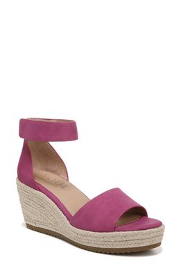 SOUL NATURALIZER Oakley Ankle Strap Espadrille Wedge Sandal in Orchid Smooth Purple Synthetic