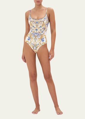 Soul Searching Scoop-Neck One-Piece Swimsuit