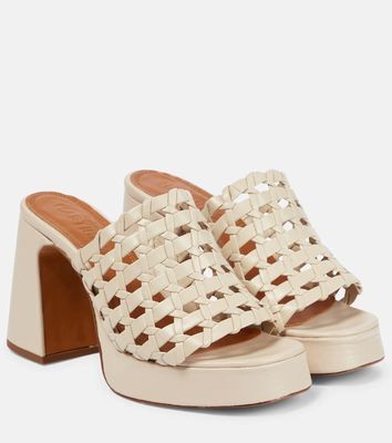 Souliers Martinez Alba leather platform mules