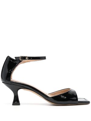 Souliers Martinez Kika 65mm patent leather sandals - Black