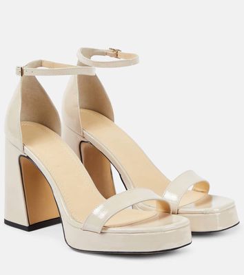 Souliers Martinez Margaux patent leather platform sandals