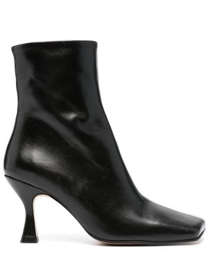 Souliers Martinez Tatiana 80mm leather ankle boots - Black