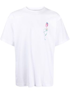Soulland Animated Flowers graphic T-shirt - White