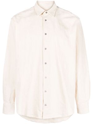 Soulland button-fastening cotton shirt - Neutrals