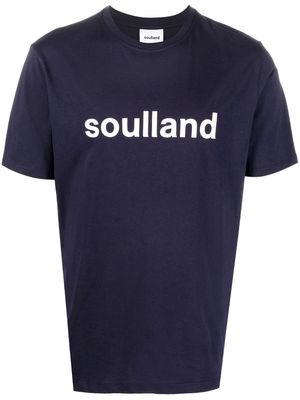 Soulland Chuck logo-print T-shirt - Blue