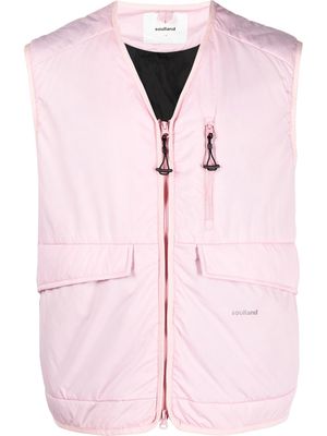 Soulland Clay zipped vest - Pink