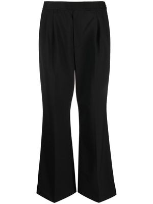 Soulland cropped flared denim trousers - Black