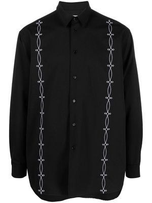 Soulland Damon embroidered shirt - Black
