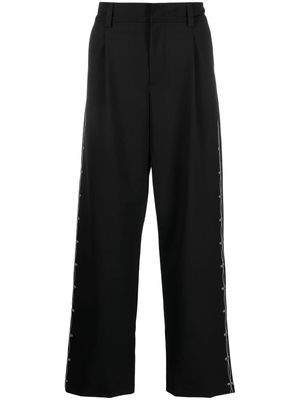 Soulland embroidered-design tailored trousers - Black