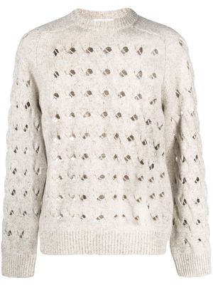 Soulland Esrum open-knit jumper - Neutrals