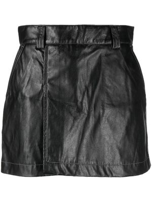 Soulland faux-leather mini skirt - Black