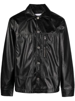 Soulland faux leather shirt jacket - Black