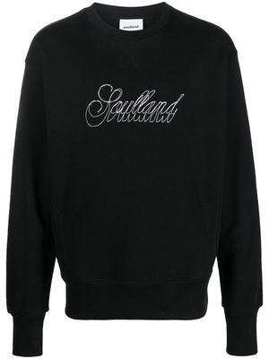 Soulland Hand Drawn Logo-print sweatshirt - Black