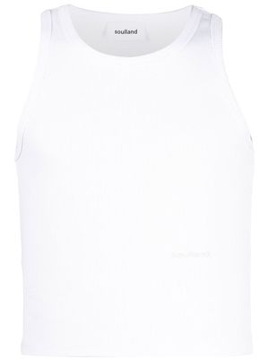 Soulland Indigo knitted tank top - White