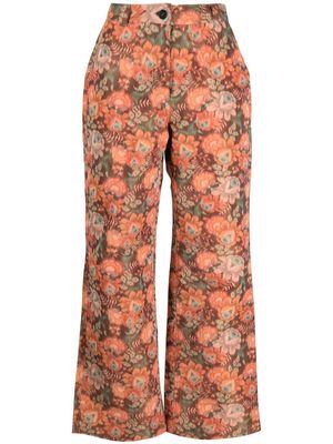 Soulland Inna floral trousers - Orange