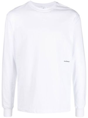 Soulland logo-print long-sleeved T-shirt - White