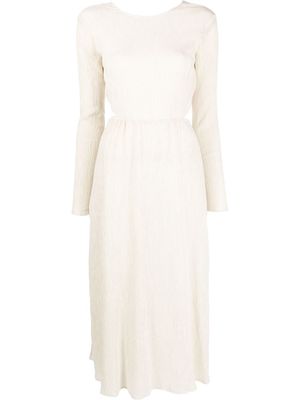 Soulland long-sleeve midi dress - Neutrals